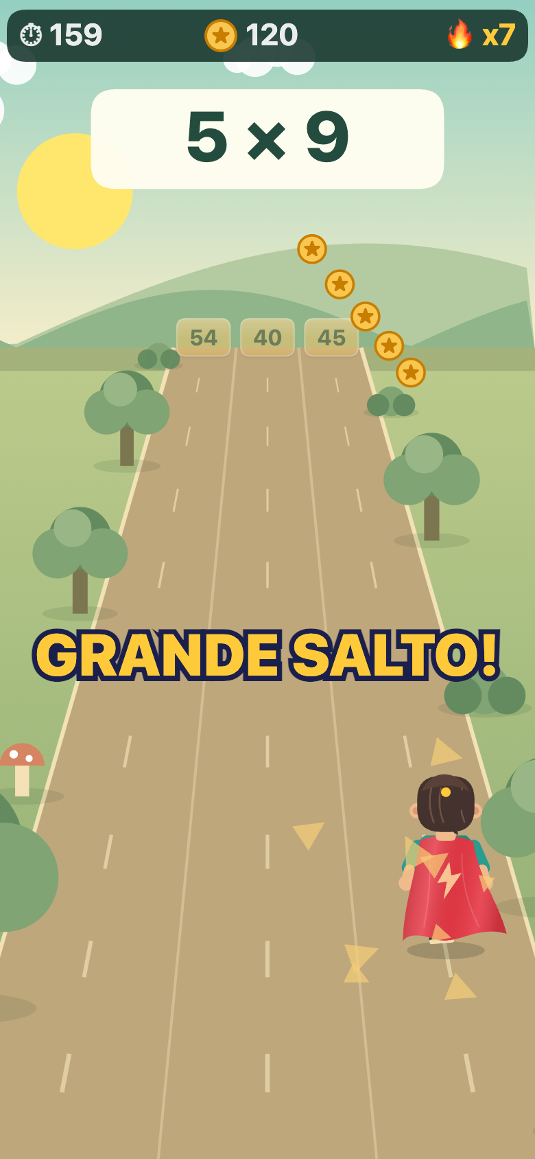 Grande salto sobre uma ponte partida